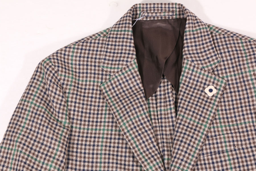 LARDINI （ラルディーニ） ジャケット YF528AE ブラウンxネイビー 46 【S34759】の画像