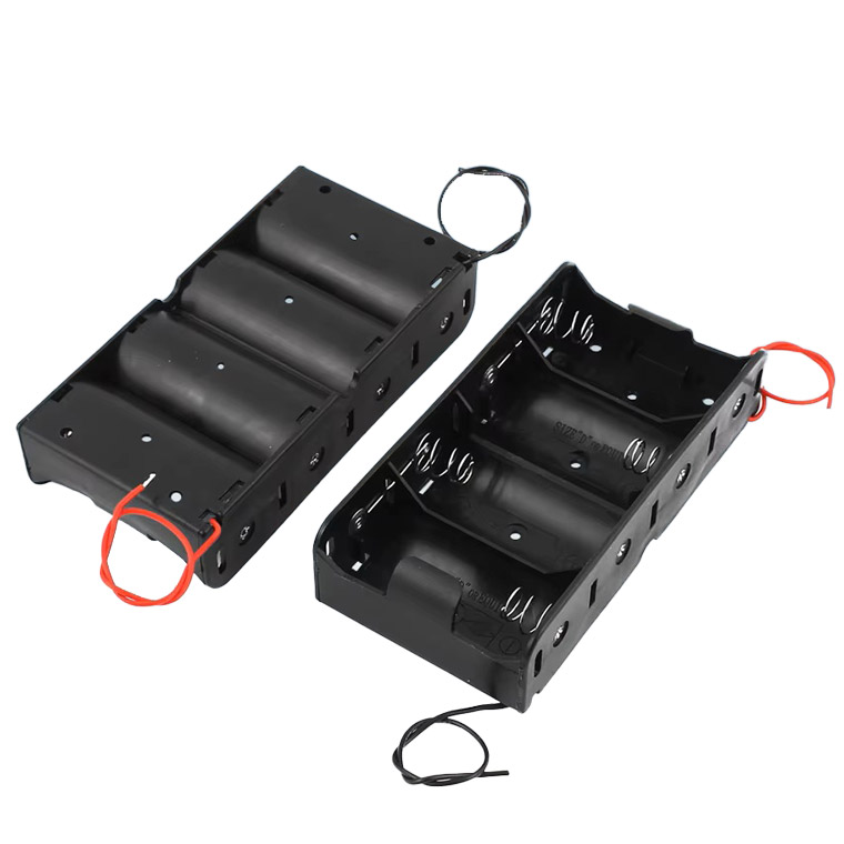 単1形電池ボックス 6V出力 導線付き 直列接続式 単1 × 4個 電池ケース バッテリー ケース