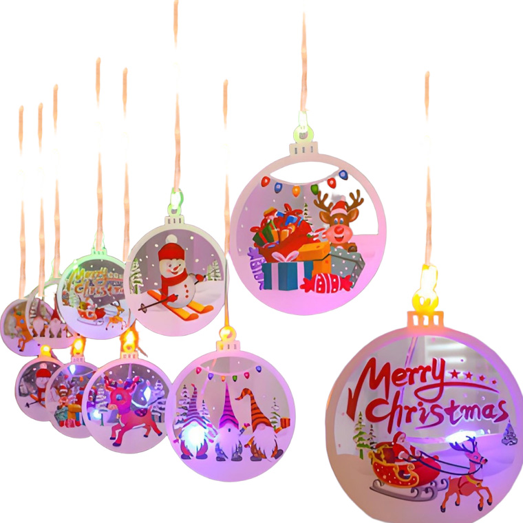 DENKO HOME（電光ホーム） 電池式 クリスマス オーナメント カーテン