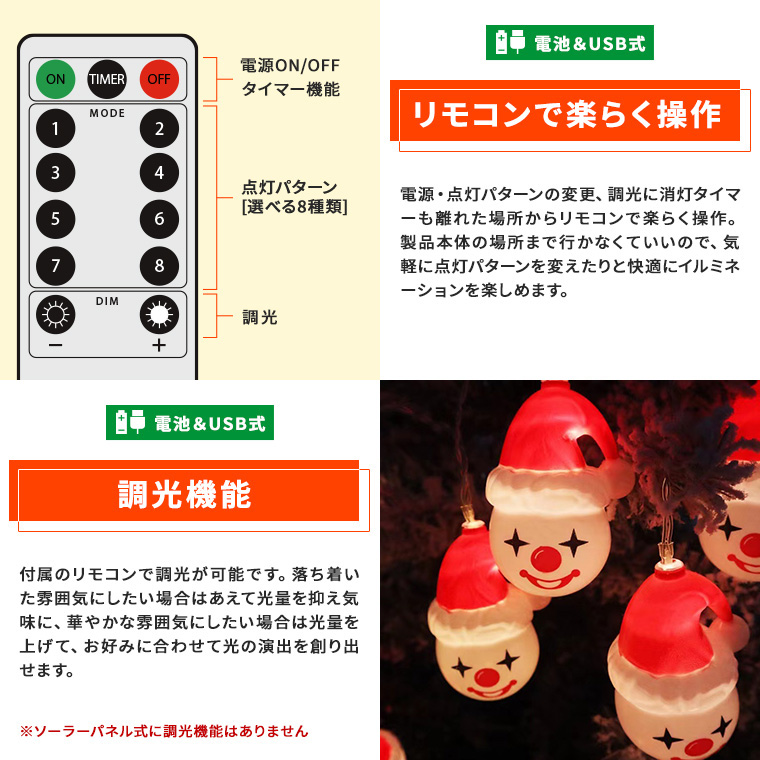 DENKO HOME（電光ホーム） クリスマス飾り 電飾 ピエロ スノーマン