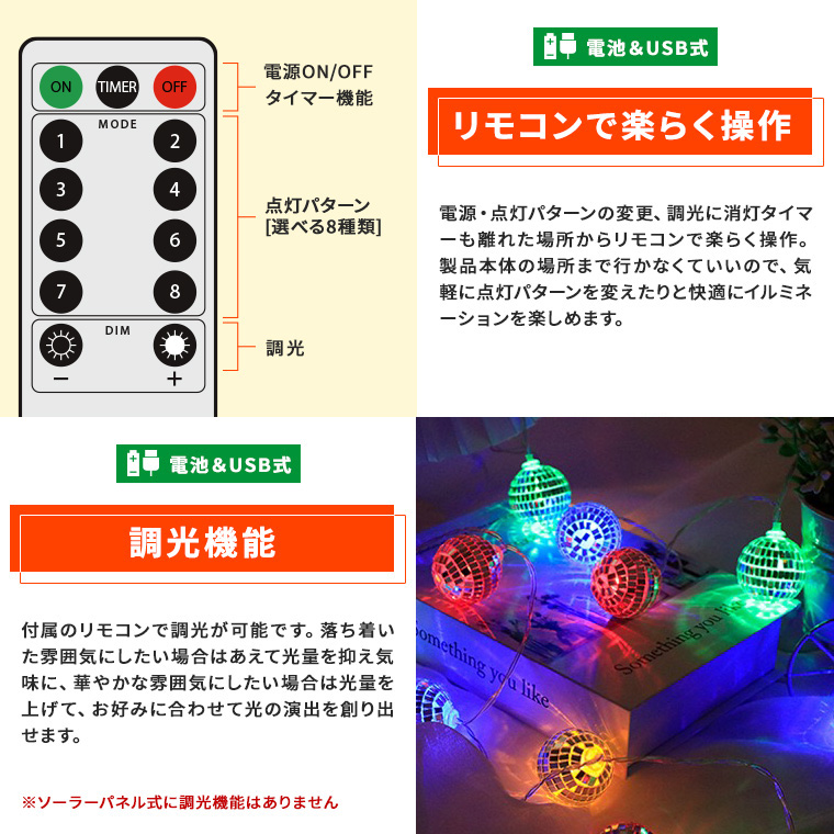 LED 電飾 ミラーボール ライト イルミネーション ライト クリスマス