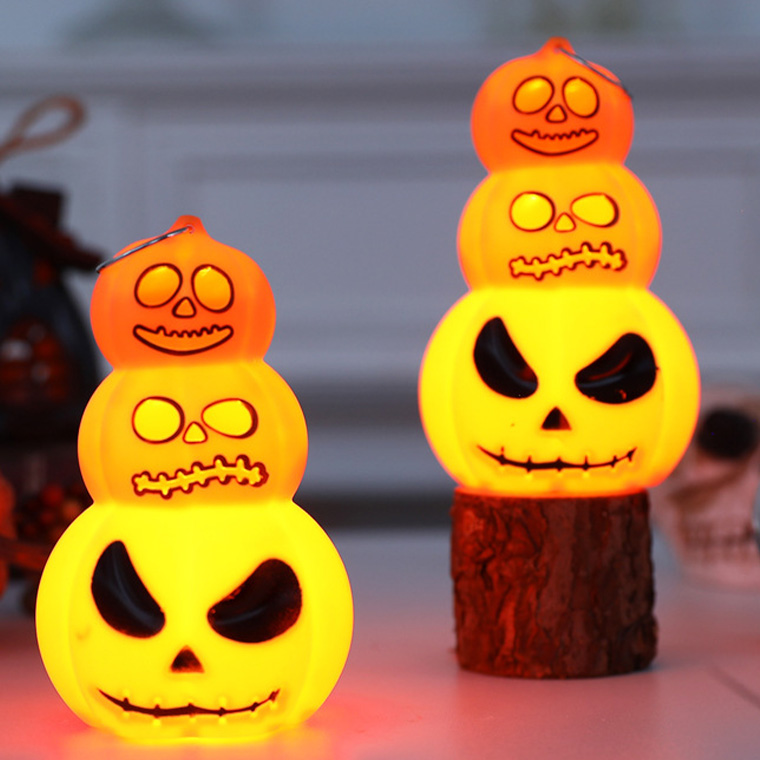 ハロウィン ライト かぼちゃ置物 高さ12.2cm 光る LED ジャック オー