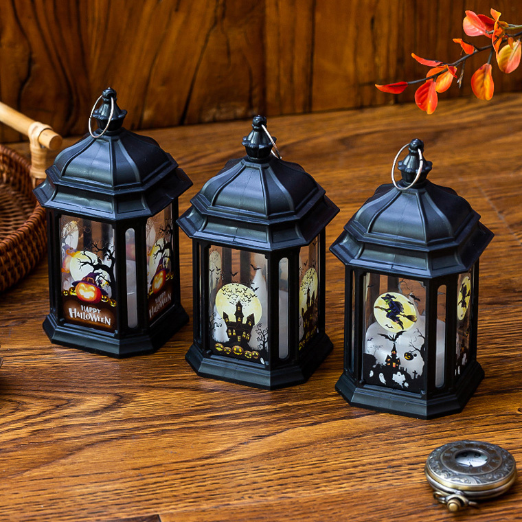 DENKO HOME ハロウィン ランタン LEDライト 3個セット 三角形