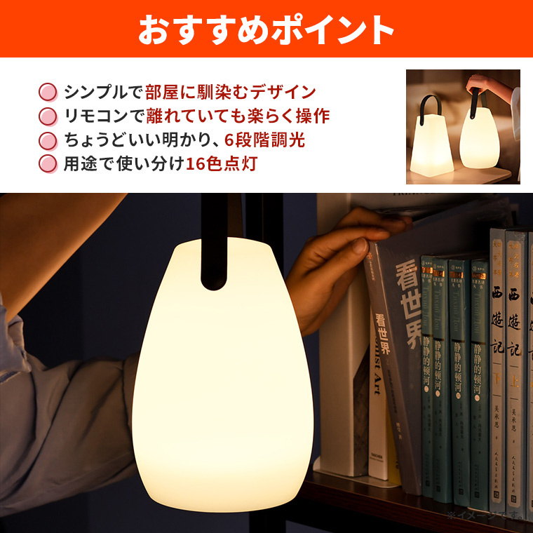 DENKO HOME ナイトライト ベッドサイド 充電式 調光 調色