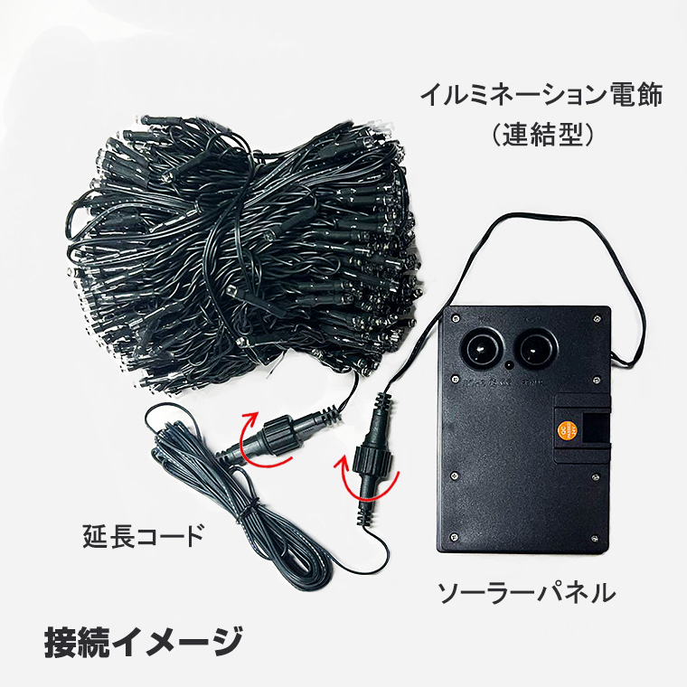 DENKO HOME（電光ホーム） ソーラー 延長コード 延長ケーブル 電飾