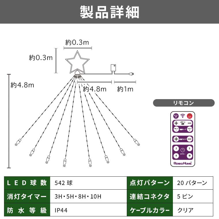 イルミネーションライト 屋外 LED ドレープライト ナイアガラ