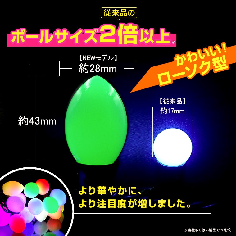 イルミネーションライト 屋外 LED カラーボール 25球 5m 防水