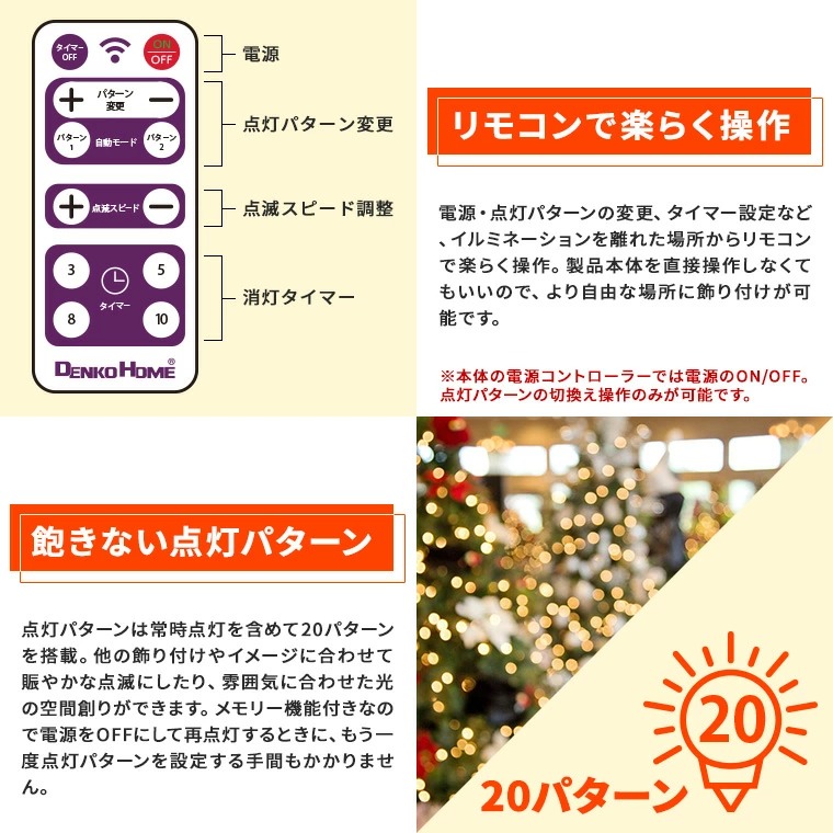 DENKO HOME（電光ホーム） イルミネーション 屋外用 ネットライト 円形