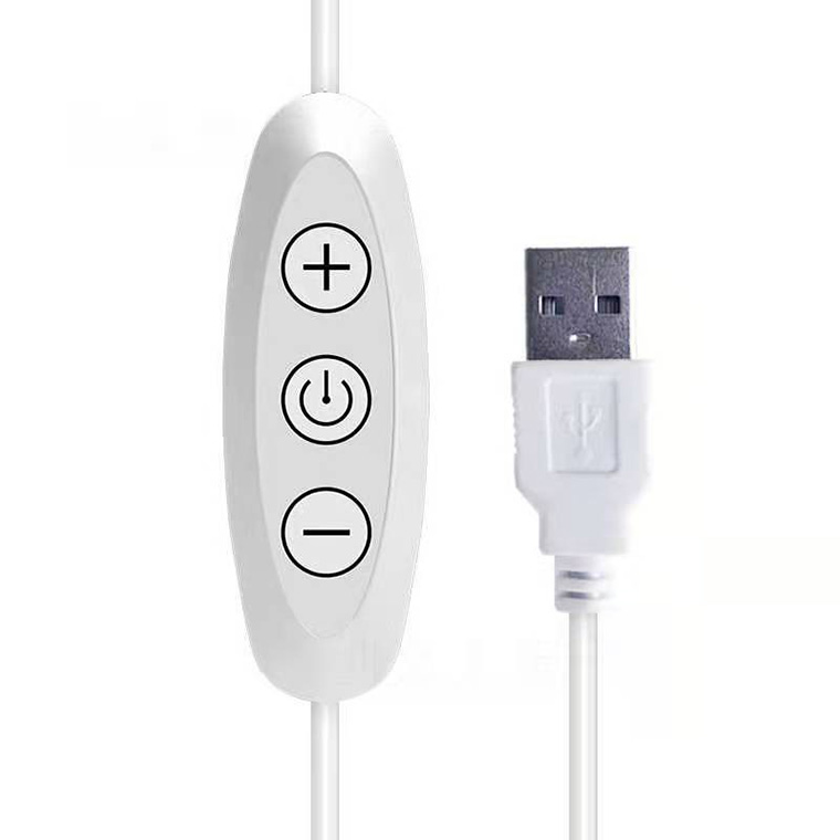 調光スイッチ付き USB電源コード 1.5m 3-12V用 電源接続 LEDモジュール用