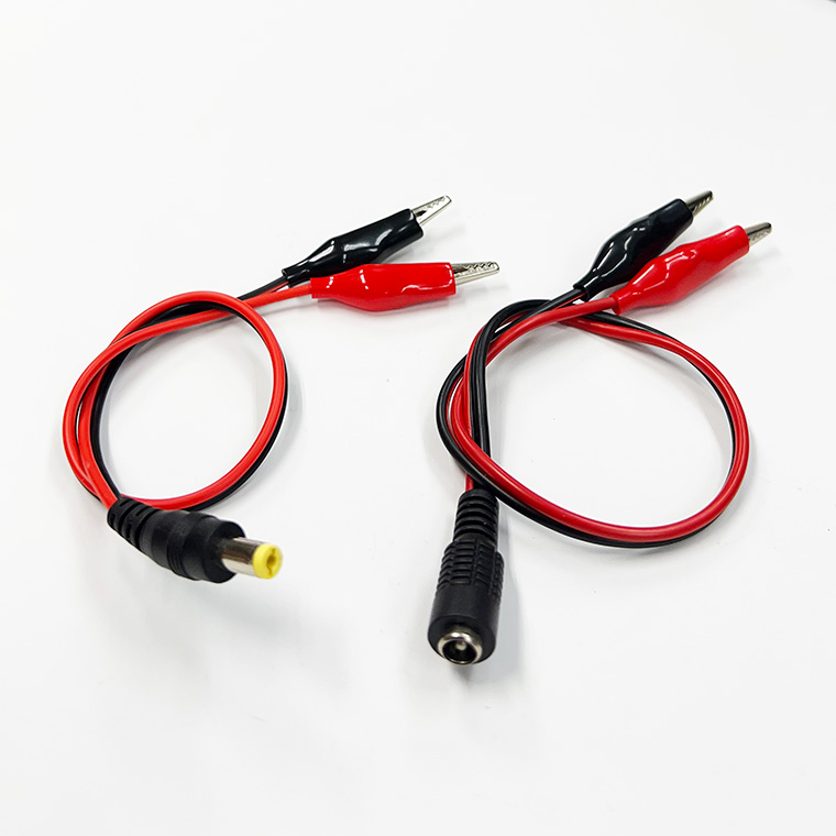 ワニ口クリップ DC(オス/メス) 変換ケーブル ミノムシクリップ変換 自作 DIY 工作 ACアダプタ プラグ 変換 コネクタ
