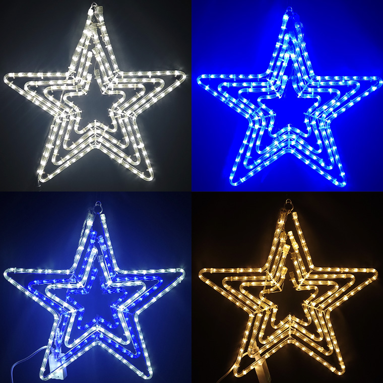 イルミネーション モチーフ ライト ビッグスター 輝く星 55×53cm スター 星 流れ星 LED 屋外 リモコン 操作 タイマー クリスマス
