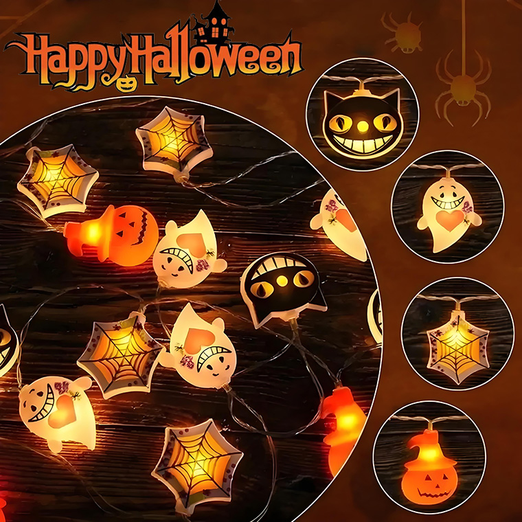 DENKO HOME（電光ホーム） ハロウィン 電飾 飾り 電池式 30球 4.5m