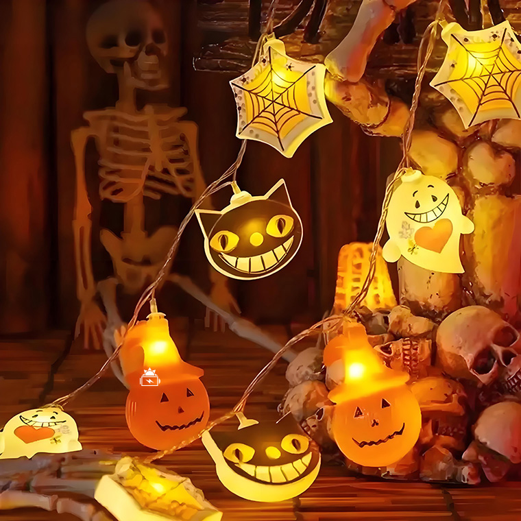 DENKO HOME（電光ホーム） ハロウィン 電飾 飾り 電池式 30球 4.5m