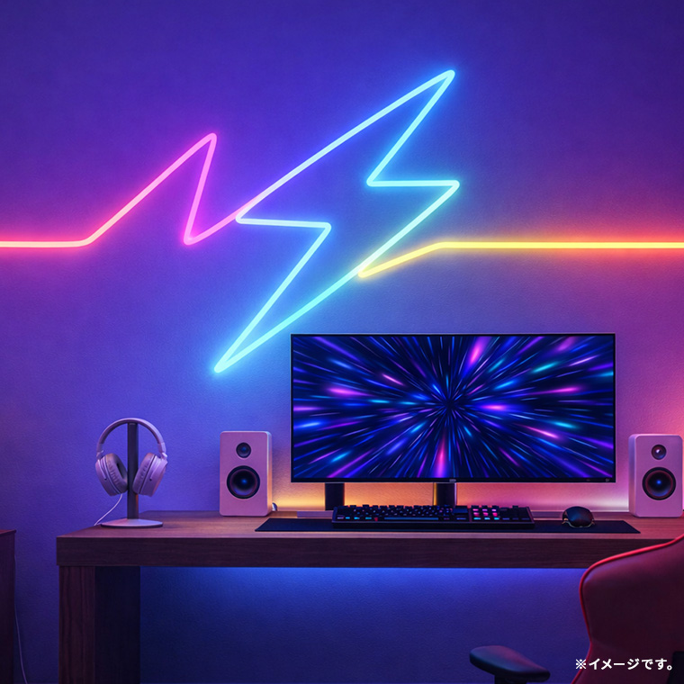 DENKO HOME（電光ホーム） LED ネオンライト チューブ ロープ 5m RGB