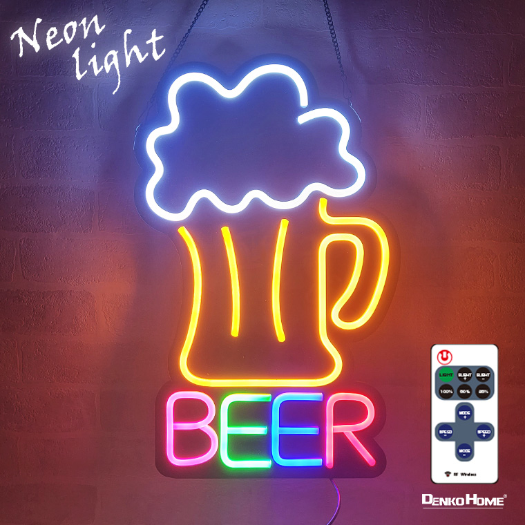 ビール型　LEDネオンライト　ネオンサイン　看板　ネオン管