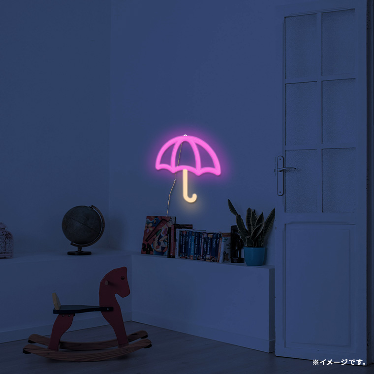 DENKO HOME（電光ホーム） LED ネオンサイン 傘 雨 アンブレラ 天気