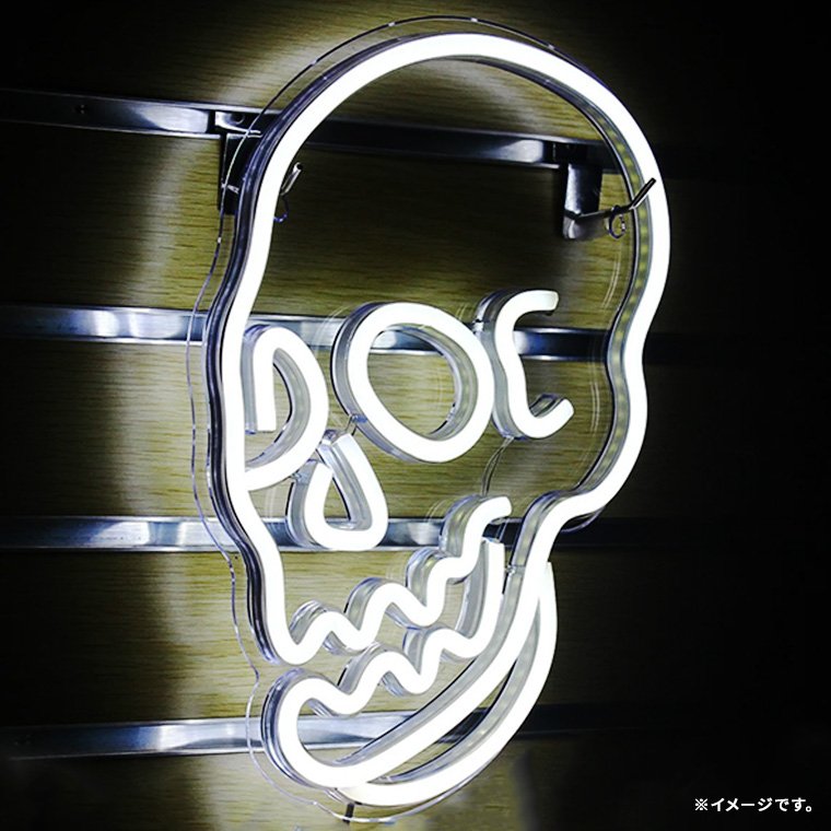 DENKO HOME（電光ホーム） LED ネオンサイン スカル ガイコツ