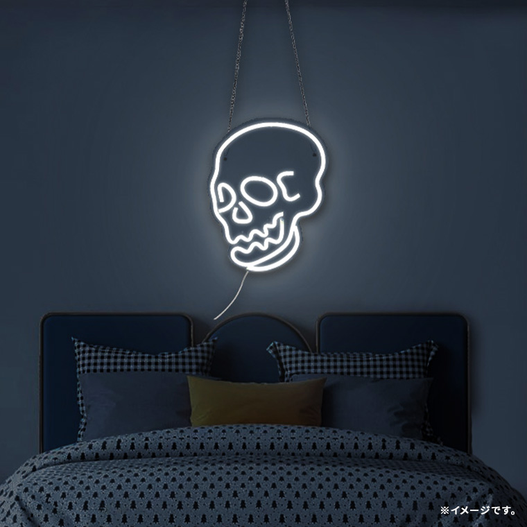 DENKO HOME（電光ホーム） LED ネオンサイン スカル ガイコツ