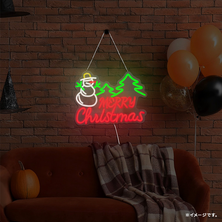 DENKO HOME（電光ホーム） LED ネオンサイン メリー クリスマス Merry