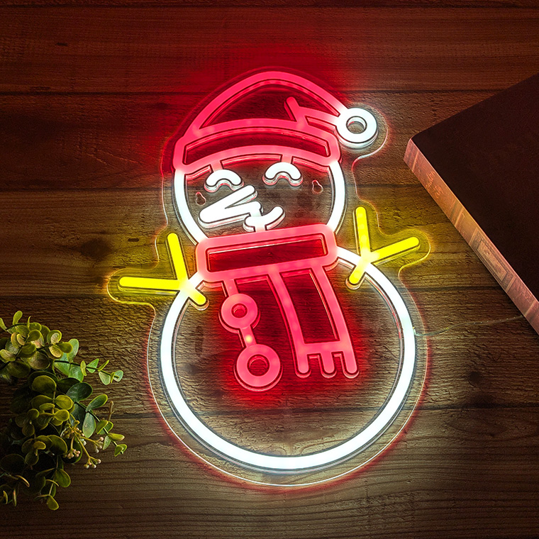 DENKO HOME（電光ホーム） LED ネオンサイン スノーマン USB電源 室内
