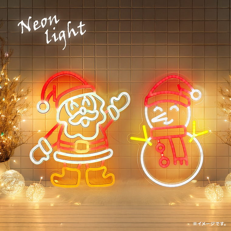 DENKO HOME（電光ホーム） LED ネオンサイン スノーマン USB電源 室内