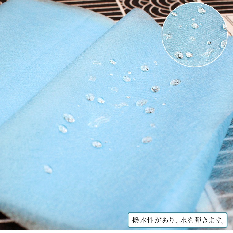 不織布 マスクの表面用 長さ1m 幅17.5cm スカイブルー 青 手作りマスク 撥水性があり、水を弾きます。