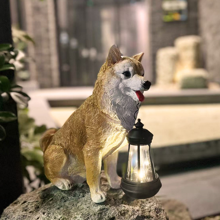 DENKO HOME（電光ホーム） 柴犬 犬 ランタン いぬ イヌ 猛犬 ガーデン
