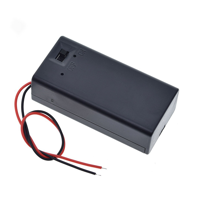 9V 角型 006P 電池ボックス 導線付 アルカリ 乾電池 9V型 006P 電池ケース バッテリー ケース 電池