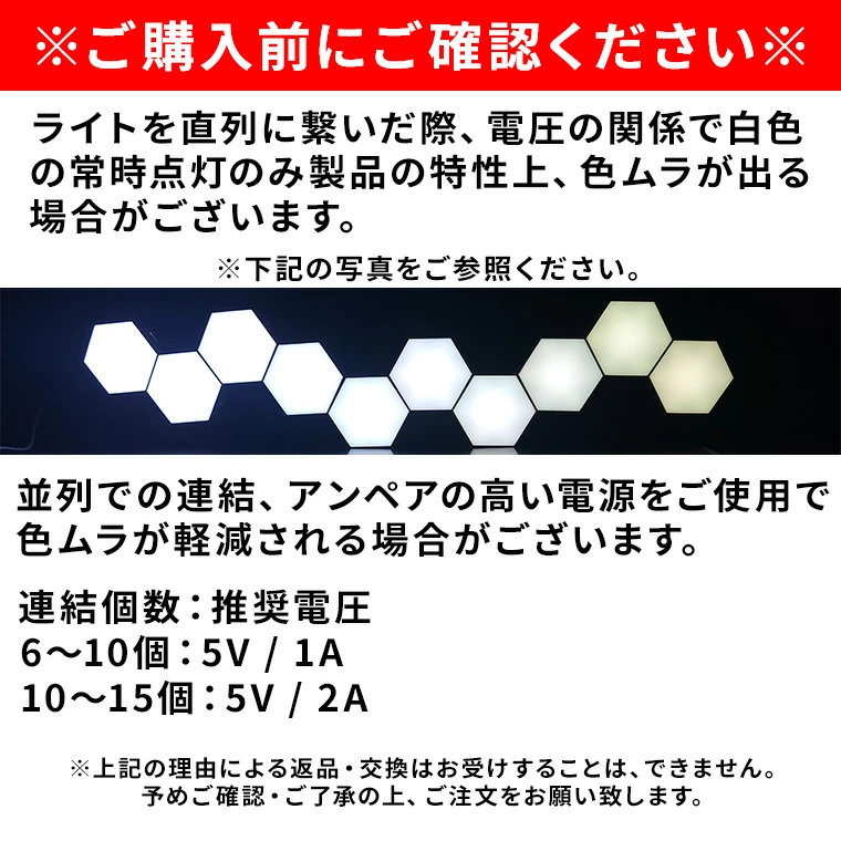 DENKO HOME（電光ホーム） SMART ゲーミングライト 六角形 ウォール