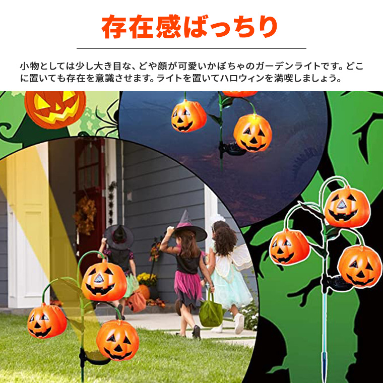 DENKO HOME（電光ホーム） ハロウィン 飾り かぼちゃ ライト ソーラー