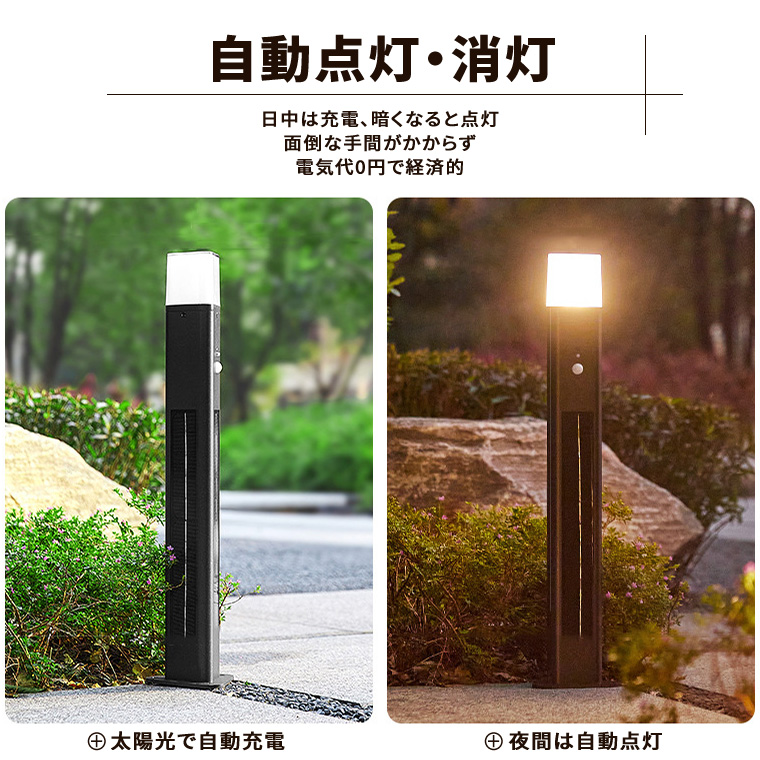 100LED ソーラー センサーライト 充電式 LED色 300ルーメン