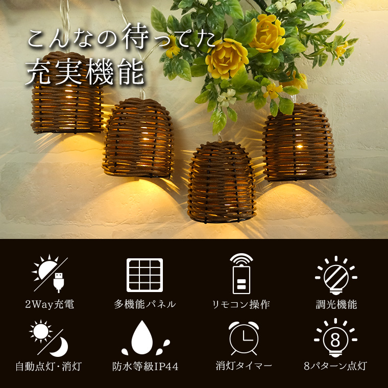 DENKO HOME（電光ホーム） ガーデンライト ソーラー 屋外 明るい LED