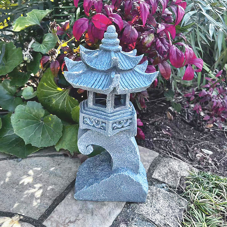 DENKO HOME（電光ホーム） 灯篭 石灯篭 光る ソーラー 石 灯篭 とう