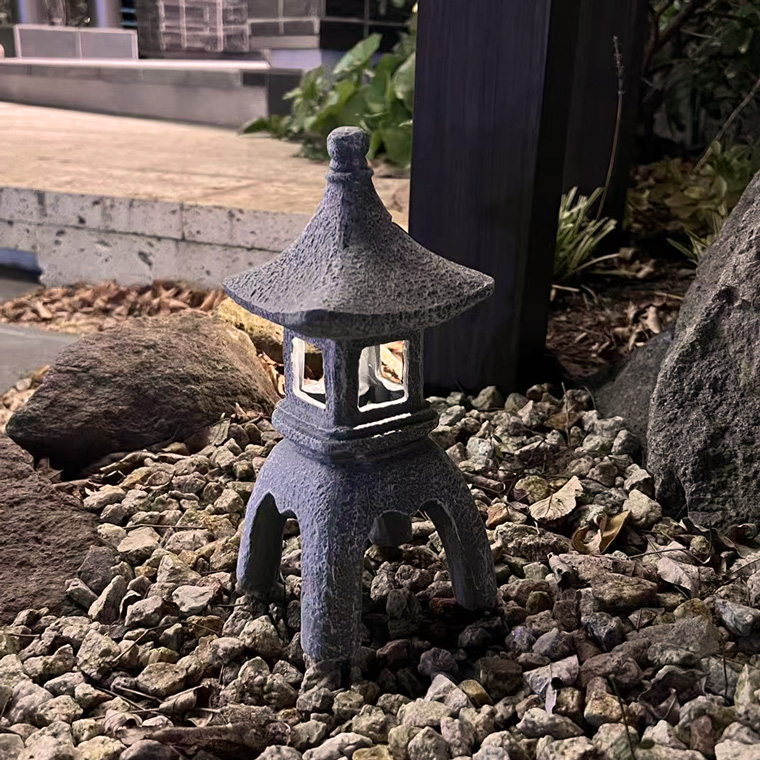 DENKO HOME（電光ホーム） 灯篭 石灯篭 光る ソーラー 石 灯篭 とう