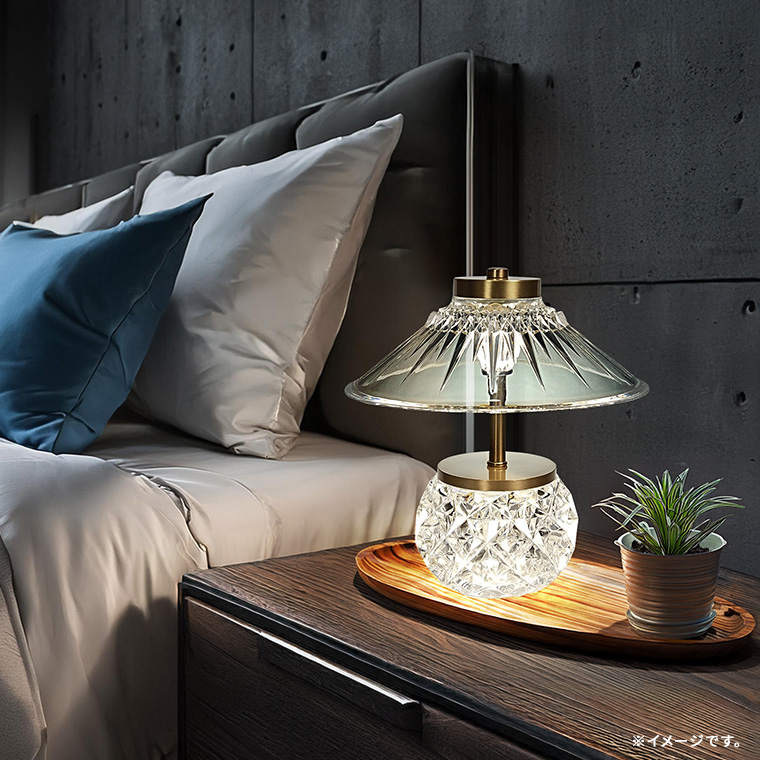 DENKO HOME テーブルランプ インテリア アクリル クリスタル LED