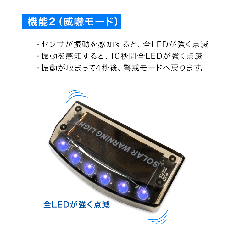 車 セキュリティ ライト 青色 LED シグナル 防犯 警報 サイン カー