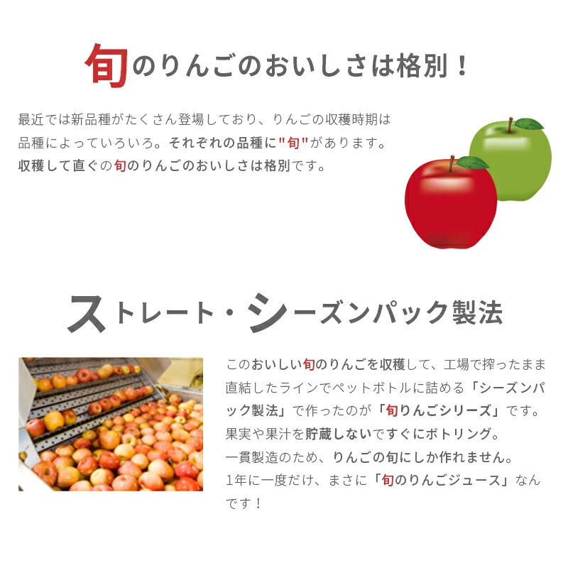 ジュースにだって旬がある、ストレート、シーズンパック製法