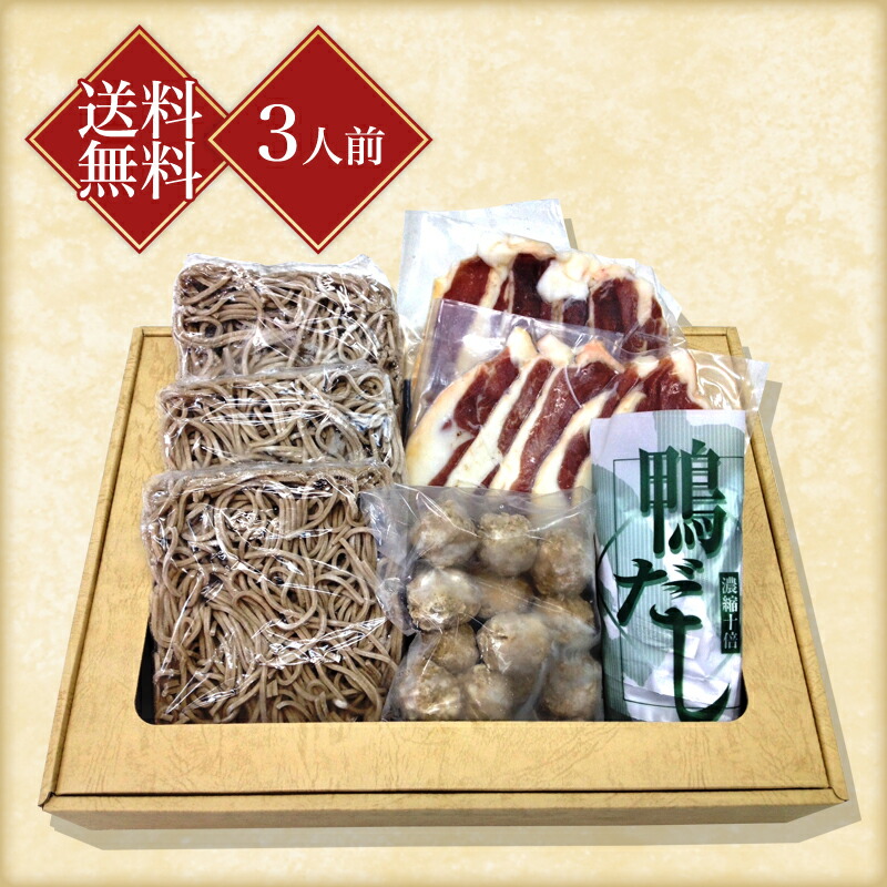 鴨なんば(鴨南蛮)セット 送料無料 3人前