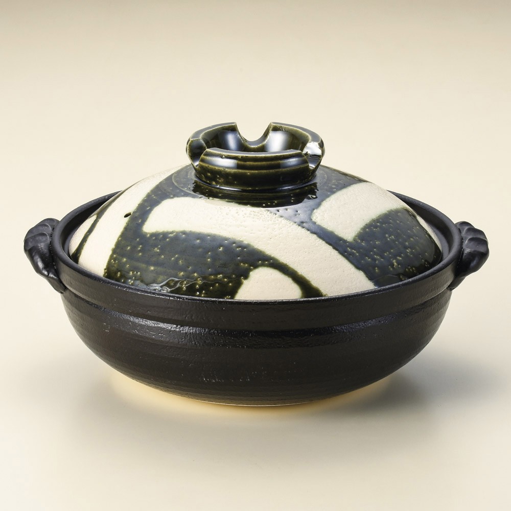 深型土鍋10号 銀峯三島（5人用・日本製）業務用 : 器屋一信