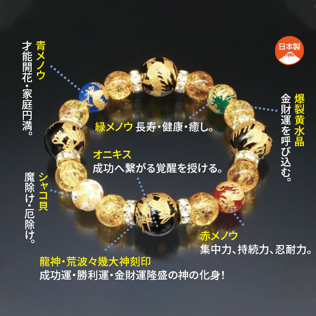 金吾龍神社 龍神 祈祷 金運 ブレスレット - 辰 龍 りゅう ドラゴン
