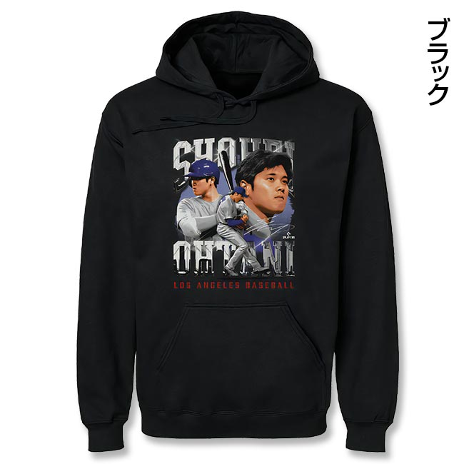 MLBPA公認 大谷翔平 グラフィックパーカー 二刀流柄 応援グッズ メンズ