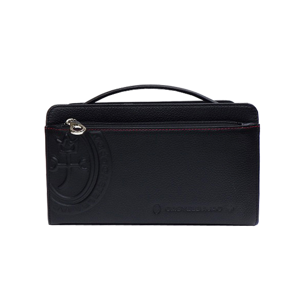 CASTELBAJAC カステルバジャック マーチ 牛革 Wファスナーメンズポーチ  