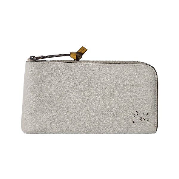 PELLE BORSA グレー 長財布　L字ファスナーコンパクト 7204 PELLE BORSA（ペレボルサ） PELLE BORSA Very Goods ベリーグッズ L字