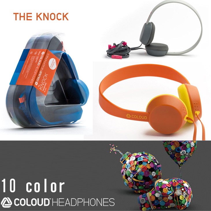 国内正規品 COLOUD HEADPHONES THE KNOCK ヘッドフォン iphone いい音 イヤホン インナーイヤホン かわいい デザイン  おしゃれ ヘッドホン カラフル 高音質