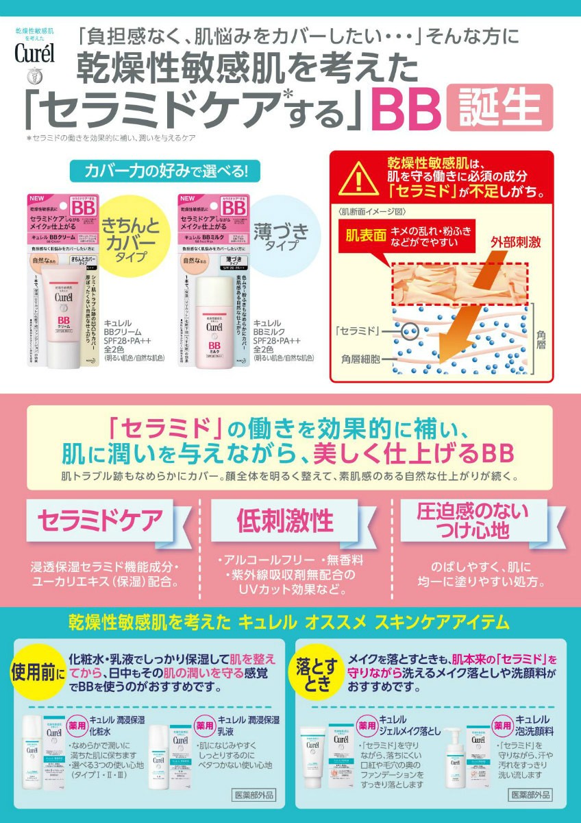 Curel 花王 キュレルBBミルク 明るい肌色/ キュレル BB