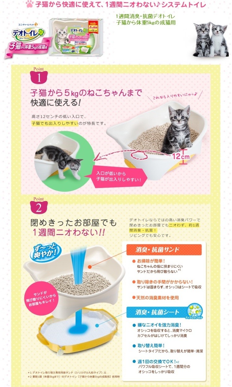 デオトイレ 本体 子猫から体重５ｋｇの成猫用 デオトイレ 本体 猫用トイレ 毎 Vドラッグpaypayモール店 通販 Paypayモール