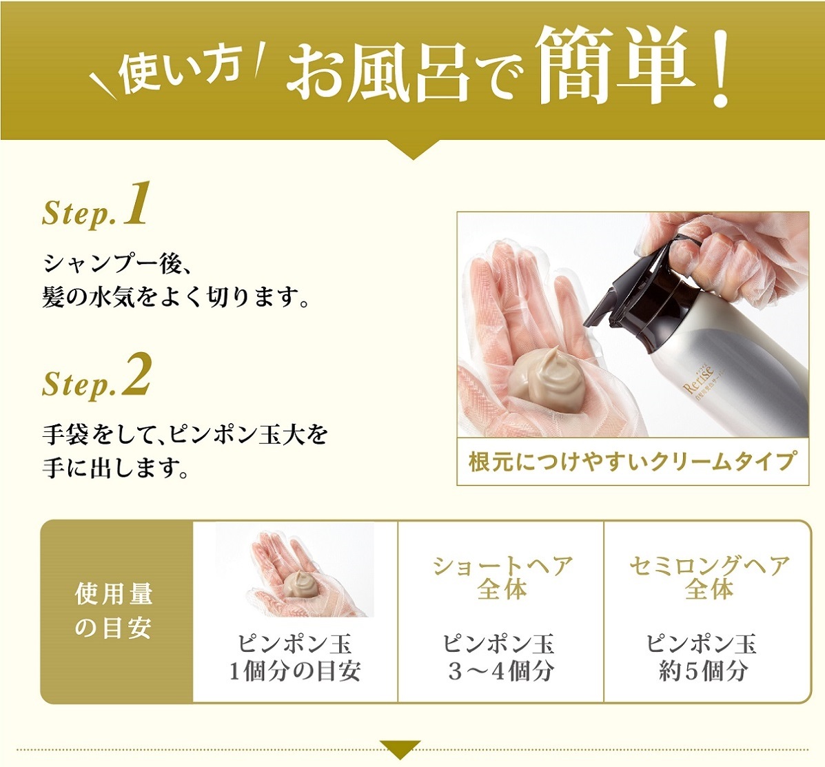Kao 花王 リライズ 白髪用髪色サーバー リ・ブラック ふんわり