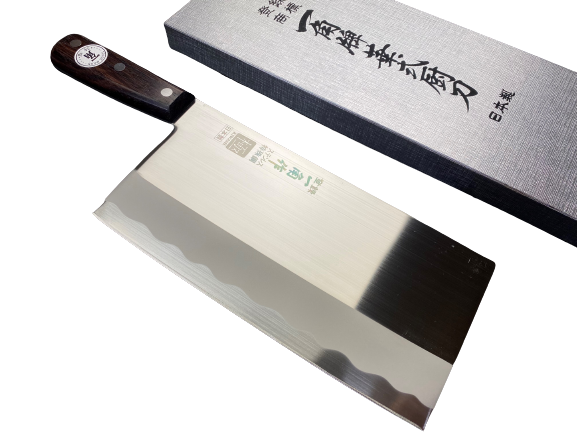 一角別作 ローズ柄 文化型中華包丁 555RC : 岐阜関刃物工房V.ROAD