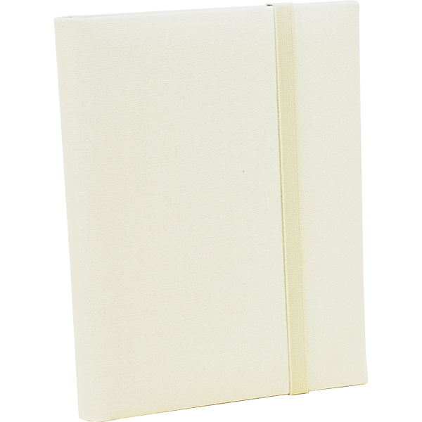 L判 80枚収納 リネンアルバム L80 アイボリー/グレージュ/ネイビー/アクアブルー/チェリーピンク 万丈 フォトアルバム 写真 布 パステル かわいい | 万丈 | 01