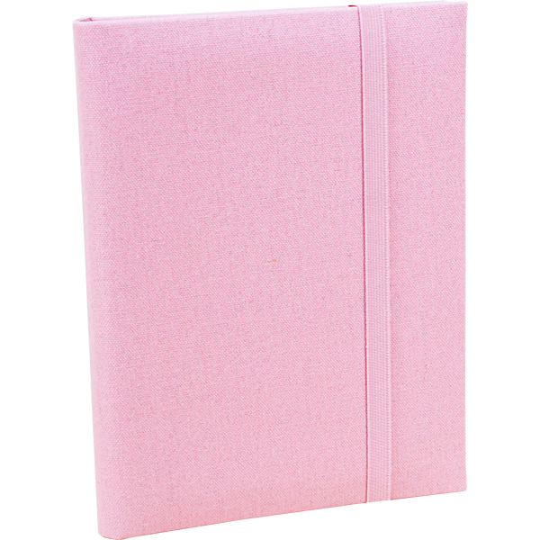 L判 80枚収納 リネンアルバム L80 アイボリー/グレージュ/ネイビー/アクアブルー/チェリーピンク 万丈 フォトアルバム 写真 布 パステル かわいい | 万丈 | 05